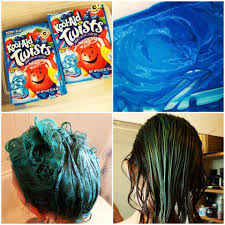 Kool aid hair dye is safer than chemical hair dyes. Easy Blue Hair Food Coloring Hair Dye Kool Aid Hair Food Coloring Hair