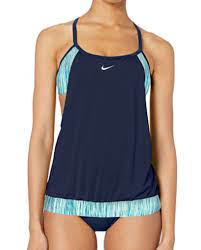 Nike Women S Navy Stripe Layered Sport Tankini 2 Pieces Swimsuit Set Size Xl New Nike 2 Piece Swimsuits Sport Tankini Swimsuit Set