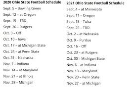 The 2019 ohio state football plan was discharged. Big Ten Sets 2020 2021 Conference Football Schedules For Ohio State Land Grant Holy Land