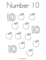 Today's popular coloring pages for kids. Number 10 Coloring Page Twisty Noodle