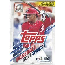 Topps mlb digital trading cards are here! Topps 2021 Series 1 Mlb Baseball Trading Cards Hanger Box 67 Cards 2 Exclusive Blue Parallels Walmart Com Walmart Com