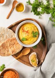 Houmous De Patate Douce Lentilles Corail Et Huile De Coco En 2020 Plat Sans Viande Lentilles Corail Houmous