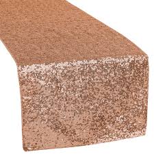 Elevate the elegance of your tables manifold at wedding, birthday, holiday dinner, christmas feast, and special events by draping with these lush spreads. Rose Gold Sequin Table Runner Hire Dress It Yourself