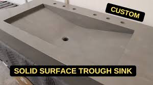 custom solid surface trough sink youtube