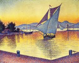 Saint Tropez The Port At Sunset 1892 Saint Tropez Pointillism Impressionist