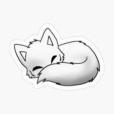5.on the right side of your body, draw a big tail. Cute Arctic Fox Baby One Piece By Noirfaux Redbubble