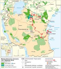 The great rift valley runs through the middle of the country. Tansania Institut Fur Geographie Und Geologie