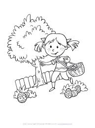 Free coloring pages to print or color online. Easter Egg Hunt Coloring Page All Kids Network