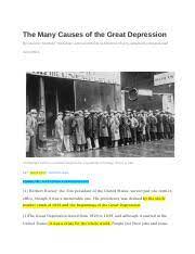 The timing of the great depression varied across the world; His 411 David Kennedy The Great Depression Docx The Great Depression An Overview By David M Kennedy Breadline At Mccauley Water Street Mission In New Course Hero