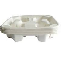 4 COMPARTMENT SUGARCANE CUP HOLDER 50pcs 21.5x21.5x4.7cm - Horeca Supplies  Cyprus