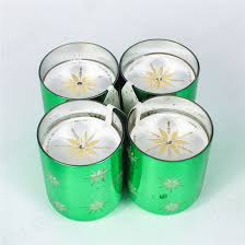 China Green Christmas Snowflake Gift Set Glass Fragrance Scented Candle Jar China Christmas Candle Holder And Christmas Scented Candle Price