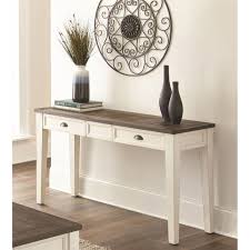 Carly Dark Oak White Sofa Table Mobilier De Salon Deco Entree Deco