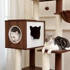 Eco friendly litter robot automatically splits waste, deposits waste into the drawer below and resets a clean litter tray for the next visit. Buy Petepela 59 All In One Cat Tree Multifunctional Modern Cat Tower High Grade Wood Furniture With Cat Washroom Litter Box House Cat Condo Top Perch Large Hammock And Scratching Post Brown Online In Finland B096xw1hk9