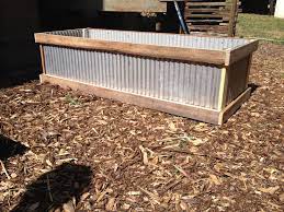 Repurposed Tin Roof Planter Boxes Planter Boxes Tin Roof Raised Garden Beds Diy