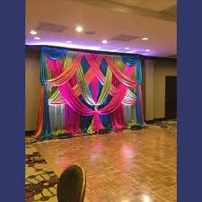 30 Likes 0 Comments Rosewalls Rosewallsdecor On Instagram Overlapping Velvet Drapes And In 2020 Backdrop Decorations Mehndi Decor Wedding Stage Decorations
