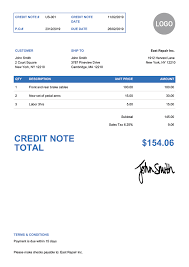Documents may be in the forms of service invoice, billing invoice, sales. Free Credit Note Templates Quickly Create Send As Pdf