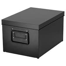 Manick Box With Lid Black Width 13 Ikea Box With Lid Ikea Glass Cabinet Doors