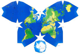 The Waterman Butterfly World Map Projection Map Crafts Strange Map Art