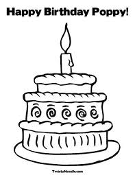 Birthday Card Coloring Page Cat Happy Birthday Poppy Coloring Page Happy Birthday Coloring Pages Birthday Coloring Pages Happy Birthday Grandpa