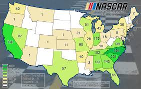 Oc Map Of Cup Series Wins By Driver S Home State Nascar