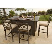 Agio Davenport 5 Piece Bar Height Fire Pit Set Fire Pit Table Set Patio Dining Set Fire Pit Furniture