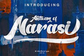It's a handwritten script font with a simple and natural style, this font is great for your next creative projects such as watermark on photography, quotes, album cover, logo, business card, and many other design project. Anthem Of Narasi Bold Script Font Free Font Handwritten Fonts