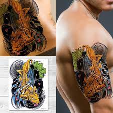 Grab a wet towel and allow the backside of the tattoo to get soaked for a few seconds. Temporary Tattoos Koi Fish Tattoo Walmart Com Walmart Com