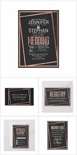 Black Background With Rose Gold Border Simple Tilted Rose Gold Border Black Gold Typography Modern Wedding Invitations Black Invitation