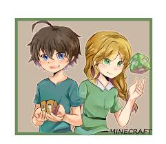 Steve And Alex Minecraft Minecraft Anime Minecraft Art Minecraft Fan Art