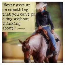 Never Give Up On Something That You Can T Go A Day Without Thinking About Inspirational Horse Quotes Horse Quotes Horses