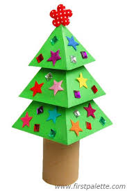 3d Paper Christmas Tree Craft Kids Crafts Firstpalette Com Christmas Tree Crafts Tree Crafts Crafts