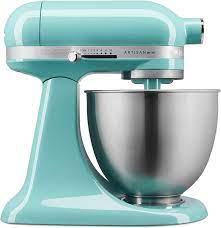 Are kitchenaid stand mixer attachments and bowls interchangeable? Amazon Com Kitchenaid Ksm3311xaq Artisan Mini Series Tilt Head Stand Mixer 3 5 Quart Aqua Sky Blue Home Kitchen