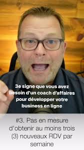 3e signe que vous avez besoin d’un coach d’affaires pour développer votre  business en ligne. Cliquez le lien dans ma bio pour réserver votre appel à  100k. #businessenligne #ideesbusinessenligne ...