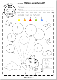 Aquí tienes otras seis fichas similares a la que has visto arriba, con otros animales, para descargar e imprimir. Ficha Infantil Gratis Colorea Con Numeros O Vocales Educaplanet Apps