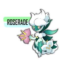 Roserade, the bouquet pokémon and the evolved form of roselia. Name Roserade Type Gender Ratio 50 Male 50 Female Dex Entry Budew Happiness Roselia Shiny Stone Roserade Special Thanx Pokemon Meru Grass Pokemon