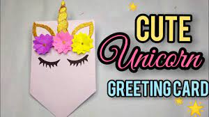 Add photos and custom message. Unicorn Greeting Card Tutorial Easy Greeting Card Diy Birthday Card Youtube