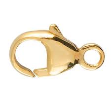 14k gold clasps and clasp parts. 18k Yellow Gold Lobster Clasp With Closed Ring