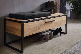 Breite 75cm höhe 49cm tiefe 38cm. Wostmann Garderobenbank Wm1880 Wildeiche Metall Mobel Letz Ihr Online Shop