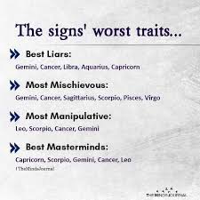 So while each of the 12 signs of the zodiac has sweet, cute, totally lovable qualities that turn us into human let's face it: The Sign S Worst Traits Zodiac Signs N Secrets Facebook