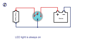 It will have one incandecent lamp at the top of the switch that illuminates automatically when the. 5pcs Dc 12v 24v Metal Latching Push Button Switch 4 Pin Car Rv Truck Boat Spst On Off Switch Waterproof Self Locking Round Marine Switch With Blue Led Light For 12mm 1 2 Mounting Hole Amazon Com