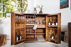 Barschrank hausbar schrank weinregal massiv holz sheesham. á… Der Barschrank Die Hausbar