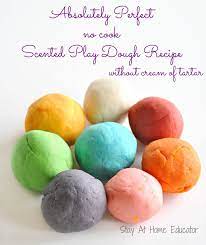 Scented No Cook Playdough Recipe Without Cream Of Tartar Recipe Scented Play Dough Playdough Recipe Playdough