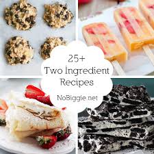 Most of these easy recipe ideas only require a skillet, two basic ingredients, and spices; 25 Two Ingredient Recipes