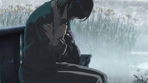 Sad anime png clipart images free download pngguru. Anime Sad Boy Crying In The Rain Alone Novocom Top