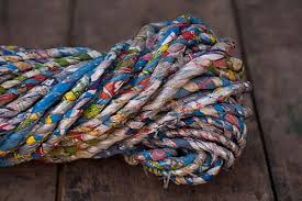 Upcycled Rope Made From Plastic And Foil Packaging Waste How To Make Rope Craft Inspiration Upcycled Rope