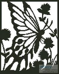 Artecy Cross Stitch Butterfly Silhouette 2 Cross Stitch Pattern To Print Online Delicate little silk butterflies, printed on raw silk which gives them a realistic textured feel.