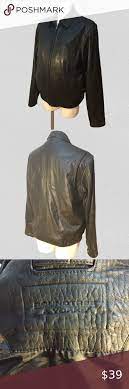 Roundtree And Yorke Leather Jacket Mens M Lambskin Jacket Lamb Leather Jacket Leather Jacket Men