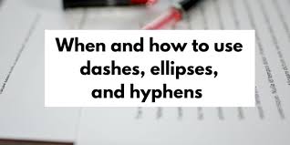 A punctuation mark — that is used especially to indicate a break in the thought or structure of a sentence. When And How To Use Dashes Ellipses And Hyphens Sandra Gerth