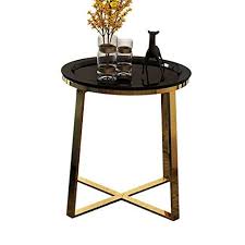 Family History Stainless Steel Small Coffee Table Metal Side Table Golden Round Table Corner Tab Side Tables Bedroom Black Bedside Table Bedroom Bedside Table