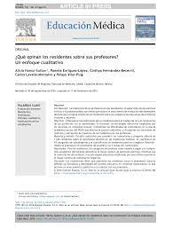 Qué opinan los residentes sobre sus profesores? Un enfoque cualitativo –  topic of research paper in Educational sciences. Download scholarly article  PDF and read for free on CyberLeninka open science hub.